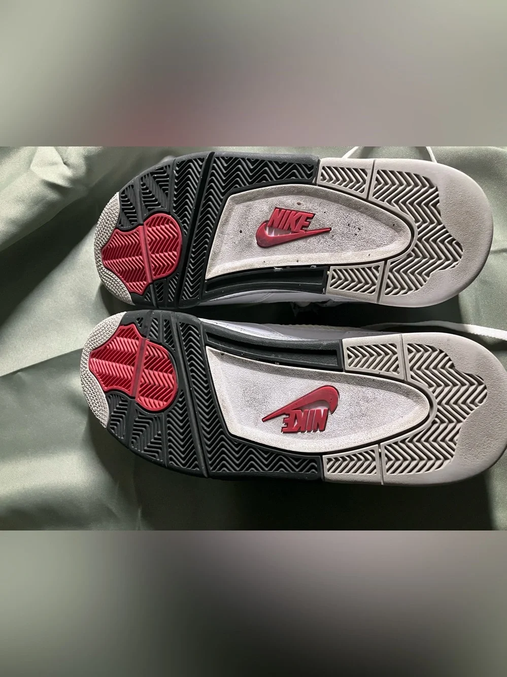Air Jordan White Black Cement Grey Retro 4 Sneakers